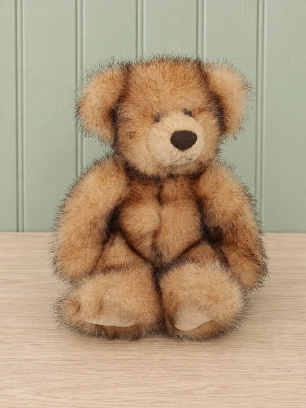 Russ Berrie Madison Teddy Bear 12" Brown Tan Long Fur Plush 24107 Handsome